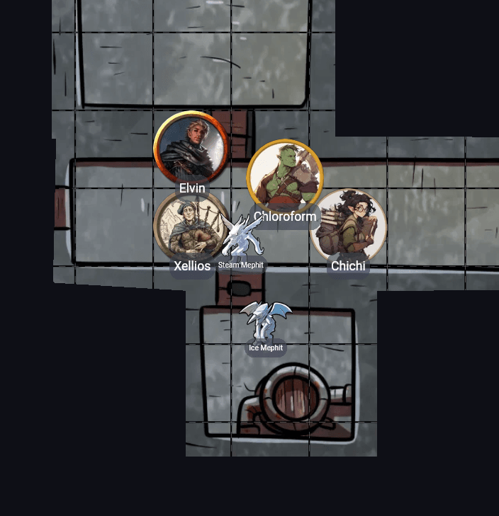 Encounter with mephits